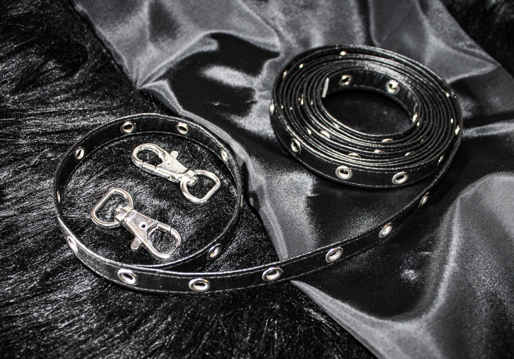 Black goth steampunk fabric